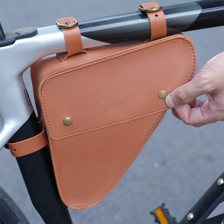 High quality waterproof leather bicycle tail bag