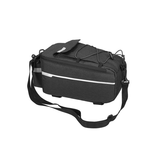 Black waterproof bike bag