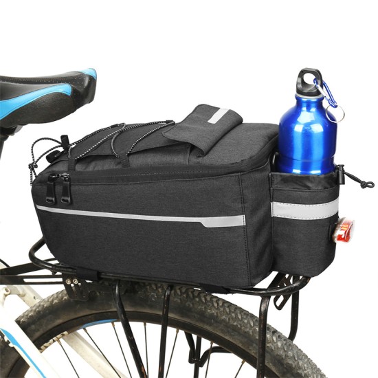 Black waterproof bike bag