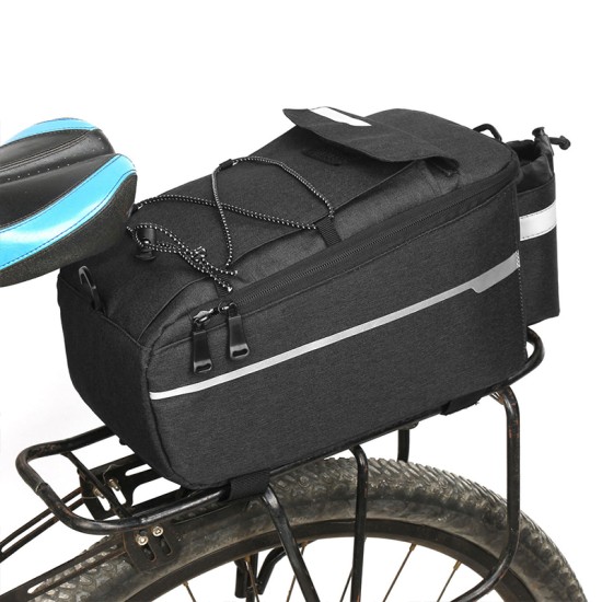 Black waterproof bike bag