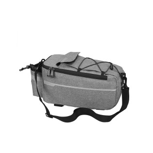 Grey waterproof motorcycle travel bag