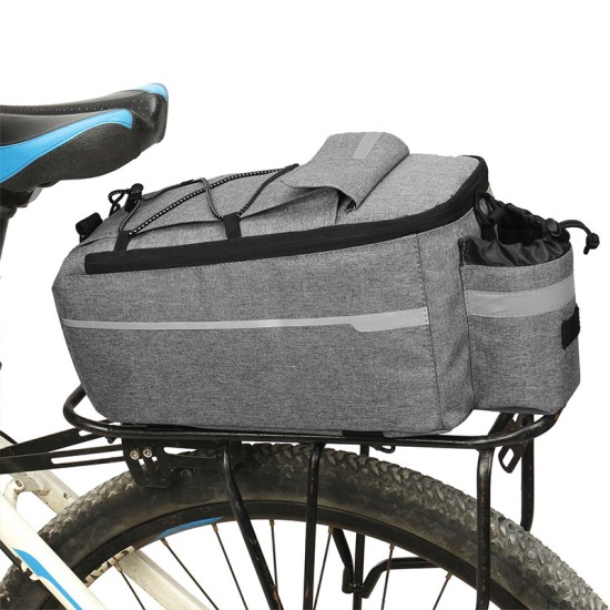 Grey waterproof motorcycle travel bag