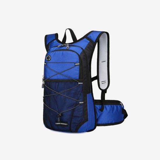 Hydration bag storage backpack with water bottle holder