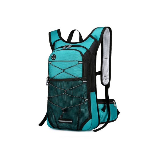 Hydration bag storage backpack with water bottle holder