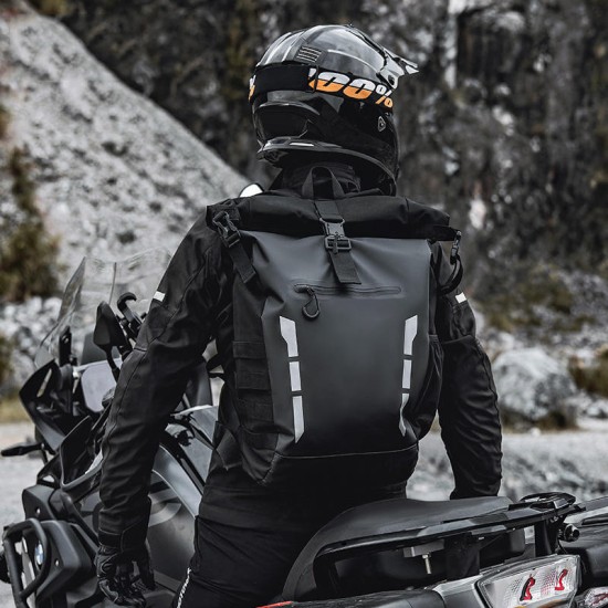 Large capacity waterproof motorcycle helmet backpack