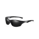 Black polarized cycling sunglasses