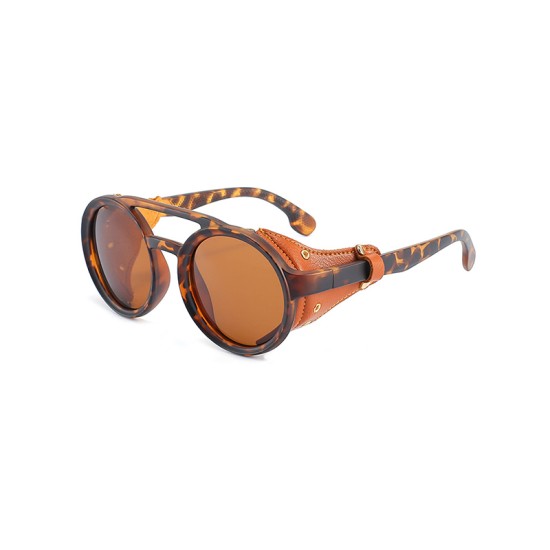 Retro punk style windproof polarized sunglasses
