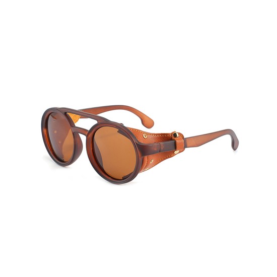 Retro punk style windproof polarized sunglasses