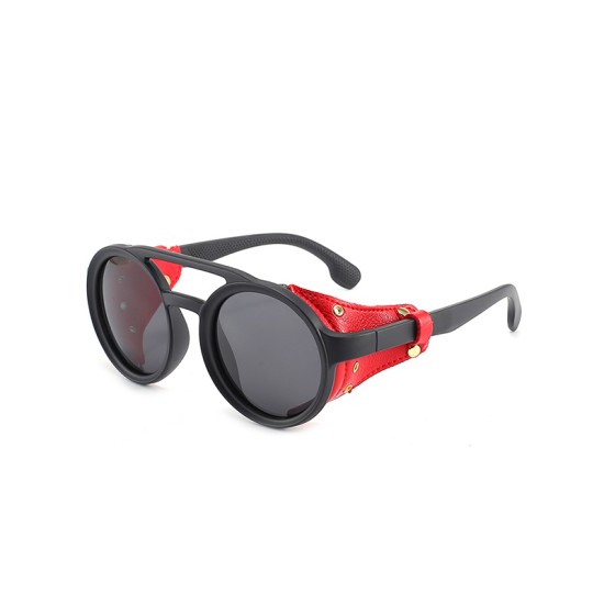 Retro punk style windproof polarized sunglasses