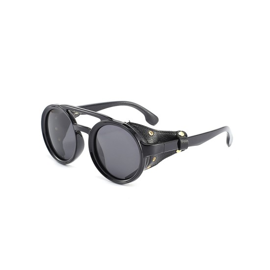 Retro punk style windproof polarized sunglasses