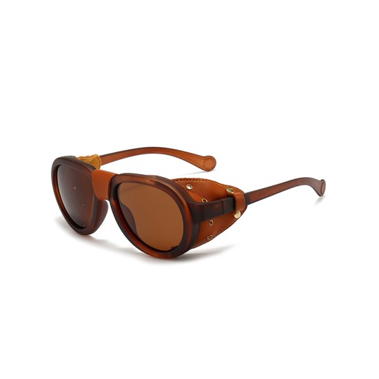 Blue punk retro pilot sunglasses