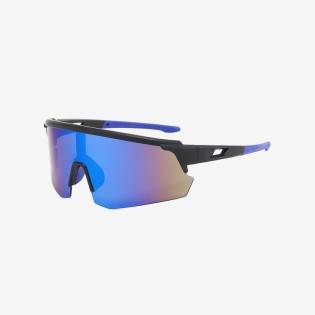 Oversized mirrored polarized sports sunglasses