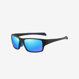 Windproof blue square cycling sunglasses