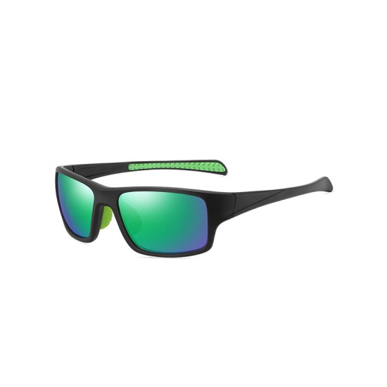 Windproof blue square cycling sunglasses
