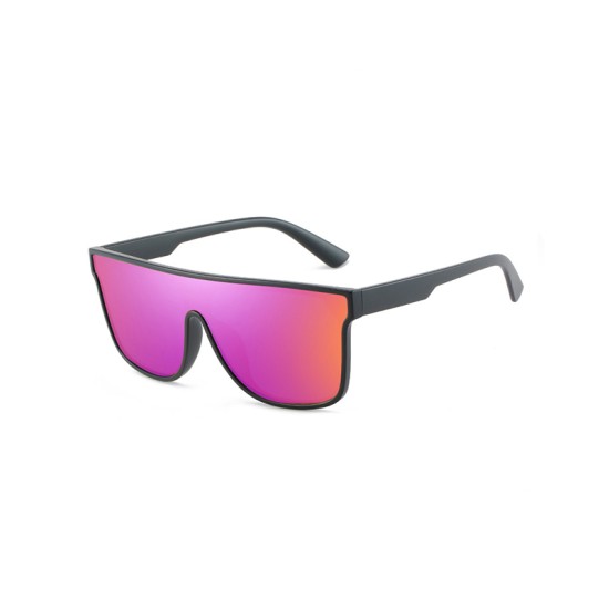Oversized white plastic frame sunglasses