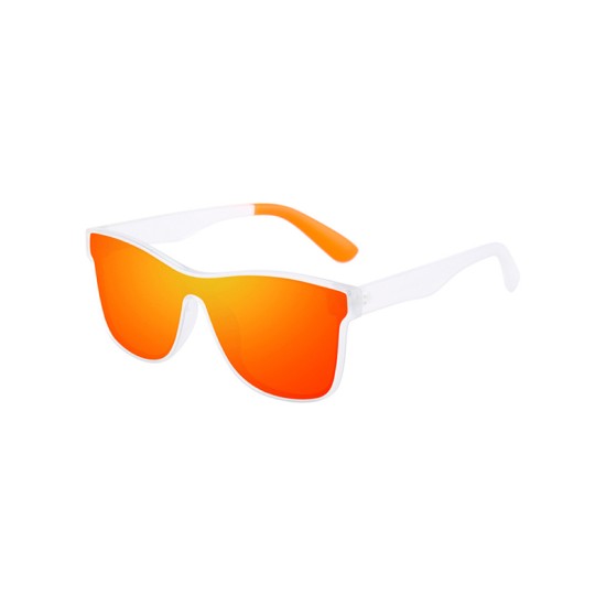 Oversized shield-shaped UV400 polarized sunglasses