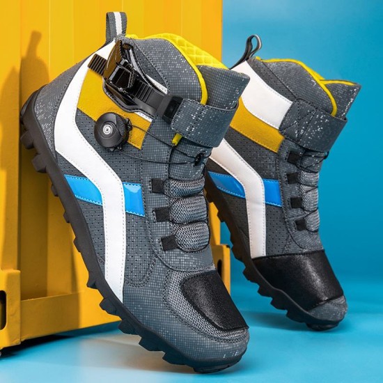 Men's breathable motocross ankle boots