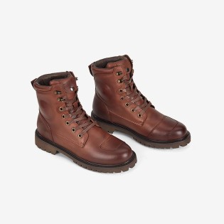 Professional motorcycle over-the-knee leather boots