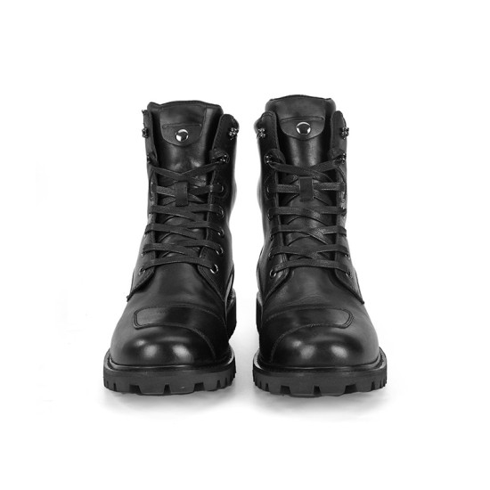 Genuine leather outdoor ankle motorcycle boots