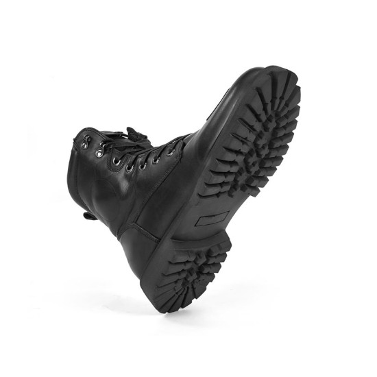 Genuine leather outdoor ankle motorcycle boots