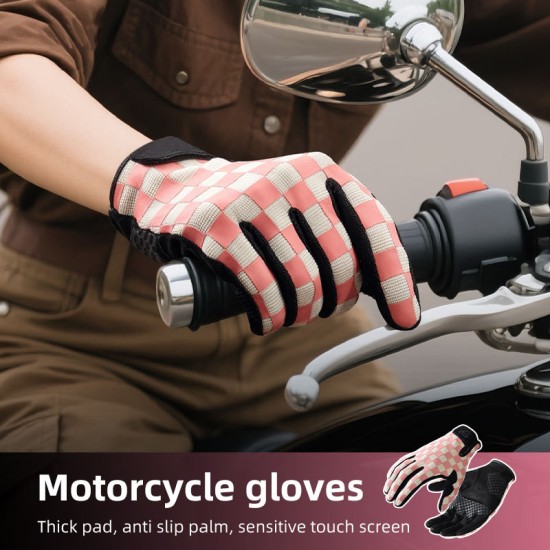 Plaid waterproof breathable gloves