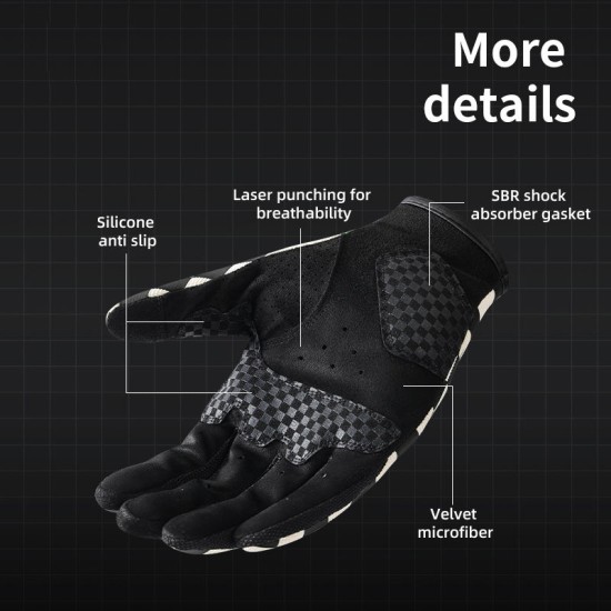 Plaid waterproof breathable gloves