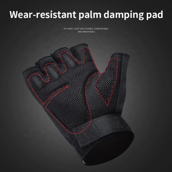 Protective shockproof fingerless outdoor gloves