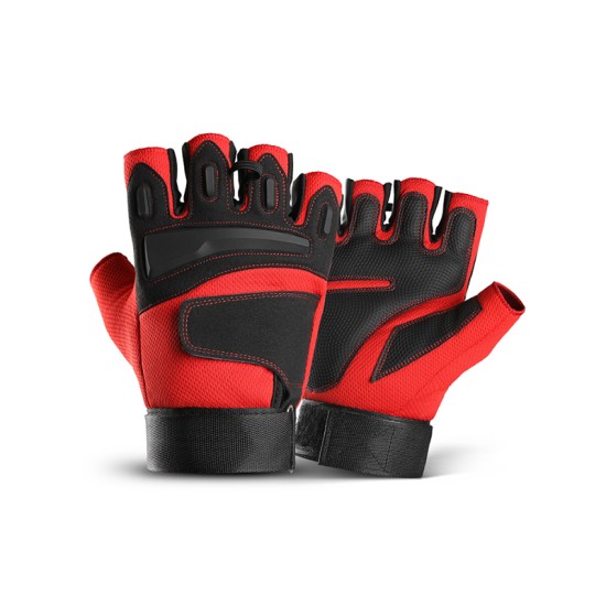 Protective shockproof fingerless outdoor gloves
