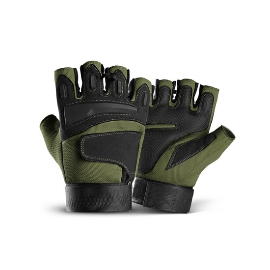 Protective shockproof fingerless outdoor gloves