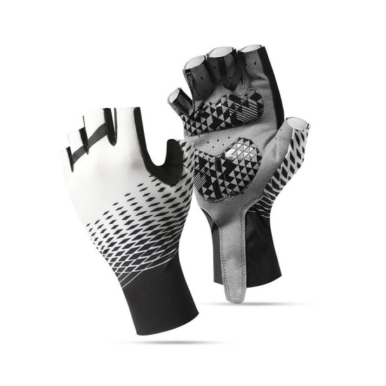 Breathable half-finger sports gloves