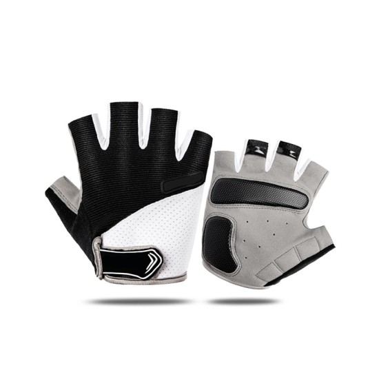 Anti-slip shock-absorbing half-finger gloves