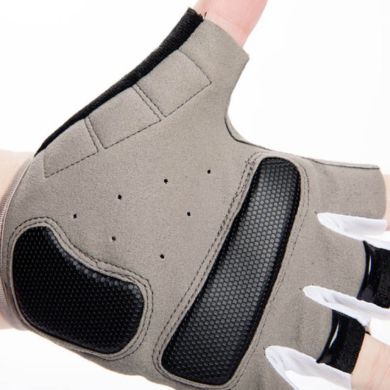 Anti-slip shock-absorbing half-finger gloves