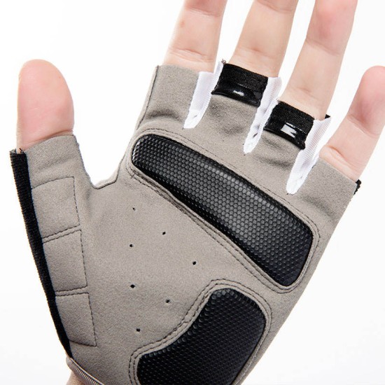 Anti-slip shock-absorbing half-finger gloves