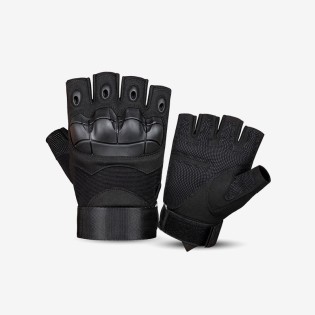 Men's training hard knuckle half finger gloves