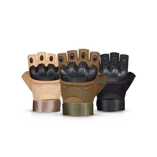 Men's training hard knuckle half finger gloves