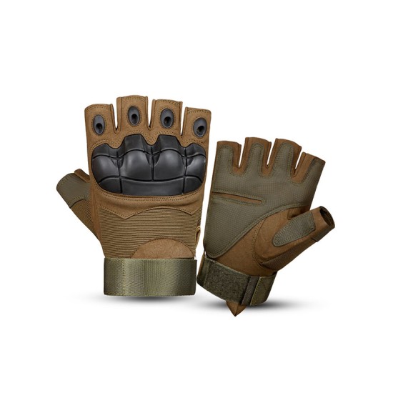 Men's training hard knuckle half finger gloves