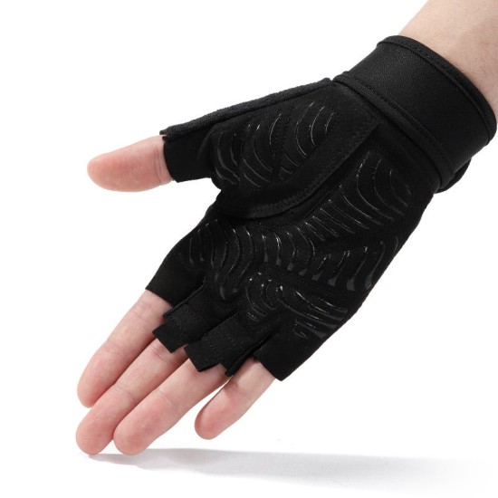 Half-finger wrist strap non-slip fitness gloves