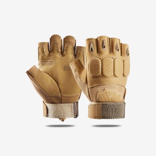 Tactical outdoor non-slip fingerless cutting gloves