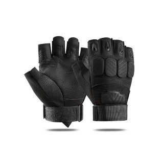 Tactical outdoor non-slip fingerless cutting gloves