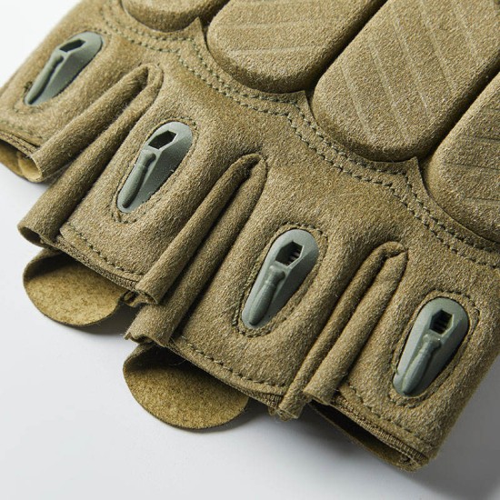 Tactical outdoor non-slip fingerless cutting gloves