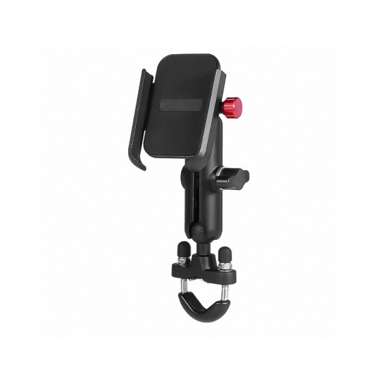 Motorcycle adjustable handlebar phone holder