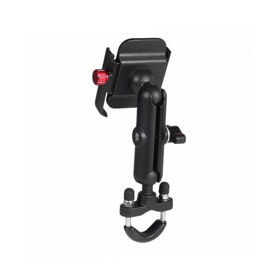 Motorcycle adjustable handlebar phone holder