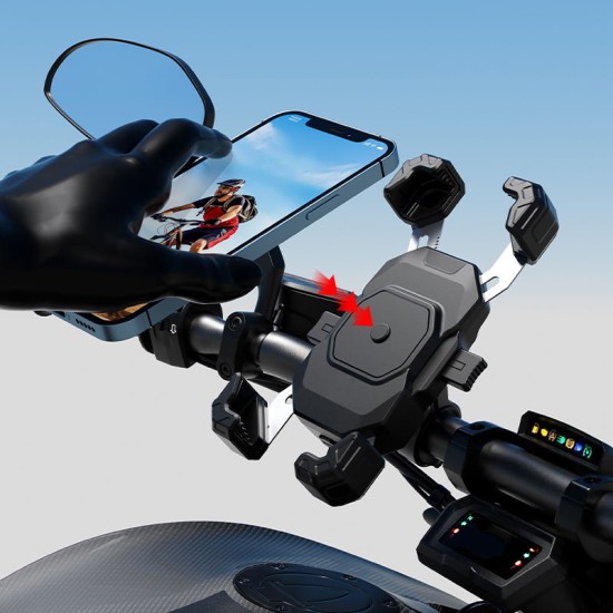 Wireless fast charging motorcycle phone holder