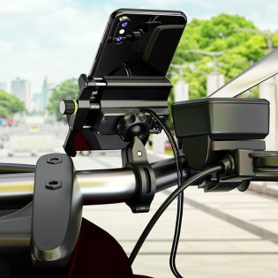 Aluminum motorcycle bicycle phone holder