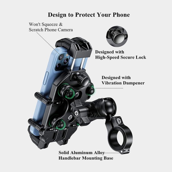 New anti-vibration handlebar phone holder