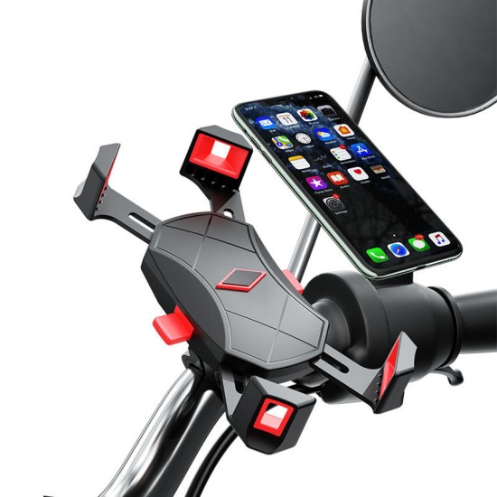 Motorcycle handlebar portable phone holder