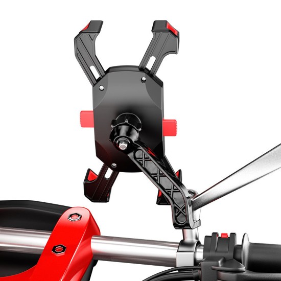 Motorcycle handlebar portable phone holder