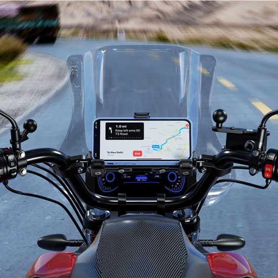 Universal anti-vibration rotating mobile phone holder