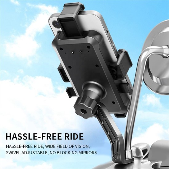 Adjustable lazy motorcycle phone holder