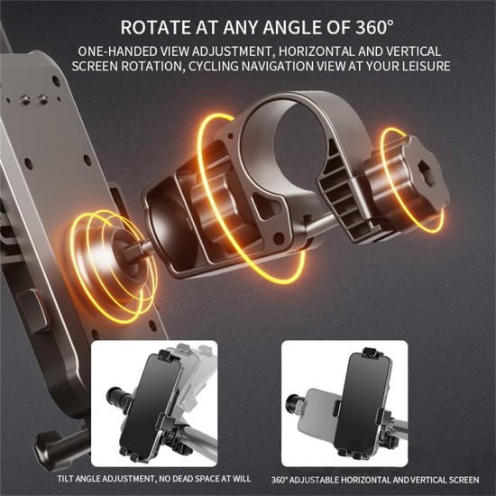 Adjustable lazy motorcycle phone holder